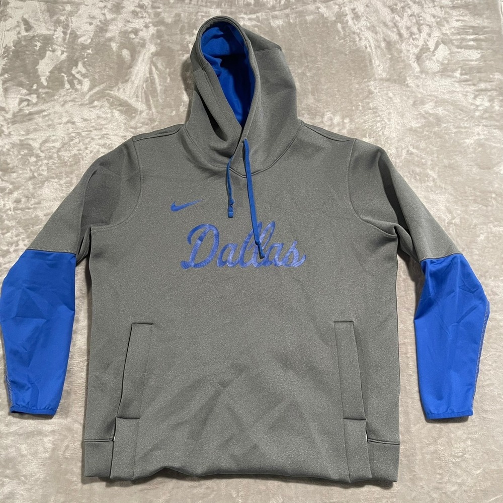 Nike Hoodie Mens XL Black Dallas Logo Swoosh Gym Outdoors Pullover Jacket